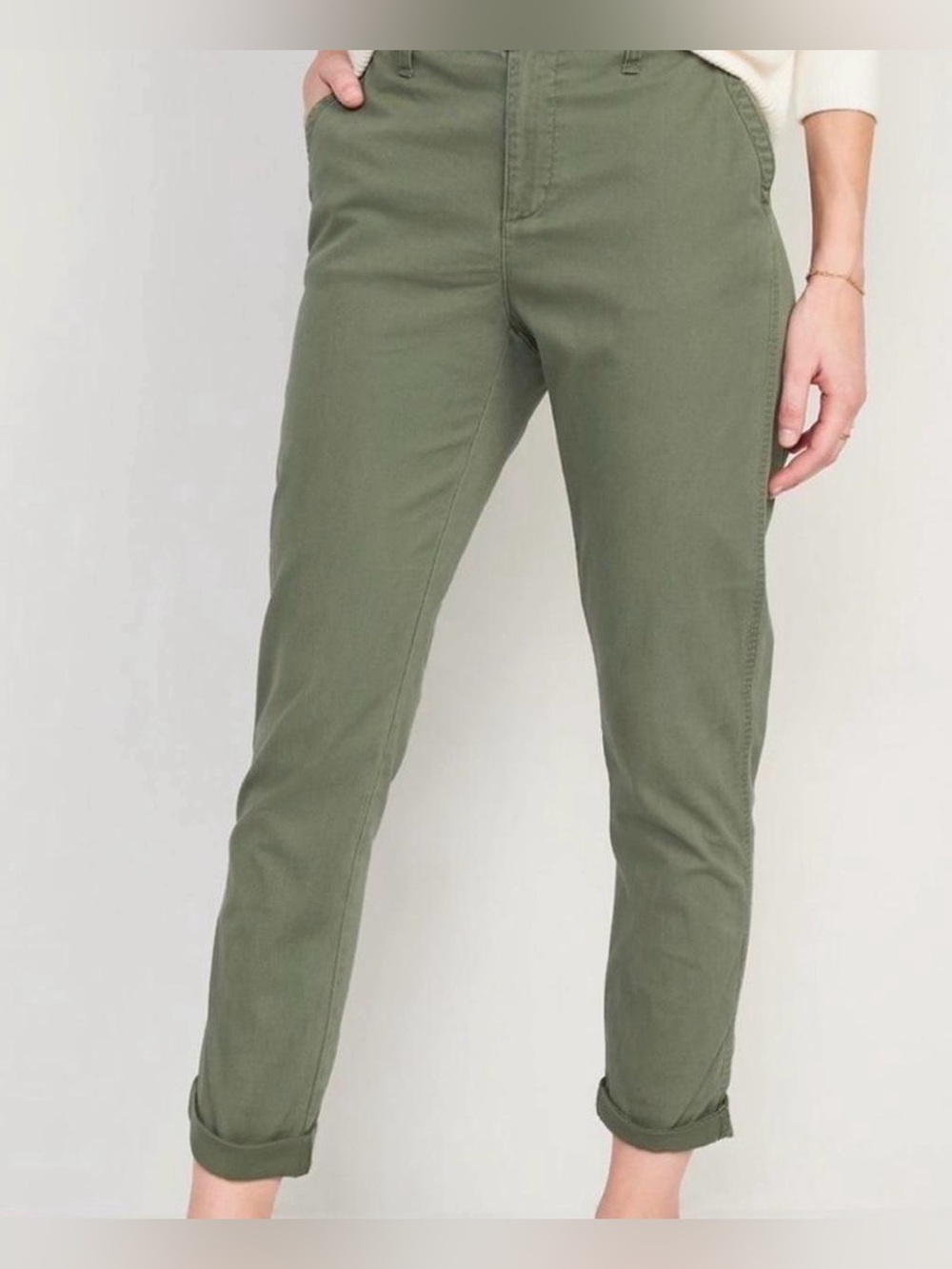Old Navy Olive Green Slim Casual Chinos